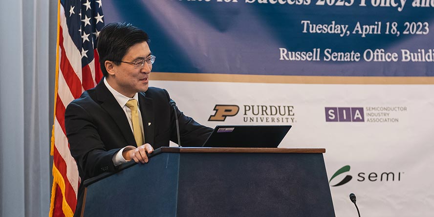 President Chiang speaking at the CHIPS for America.