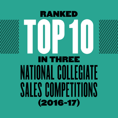 Ranked Top 10 in 3 National Collegiate Sales Competitions in 2016-17