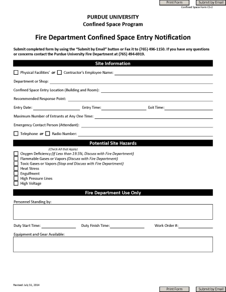 fire department confined space entry