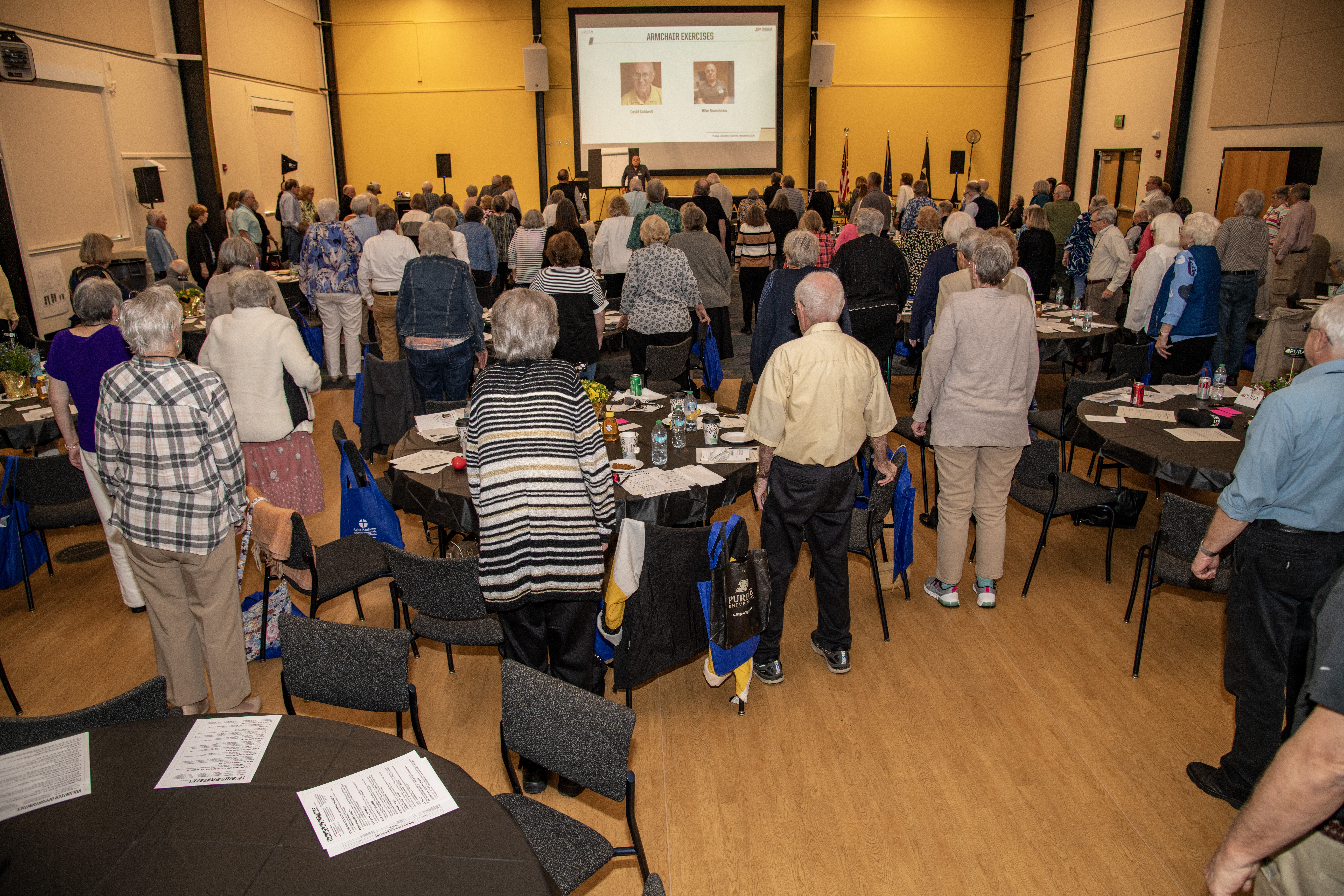 Crowd Exercise Toe Lifts