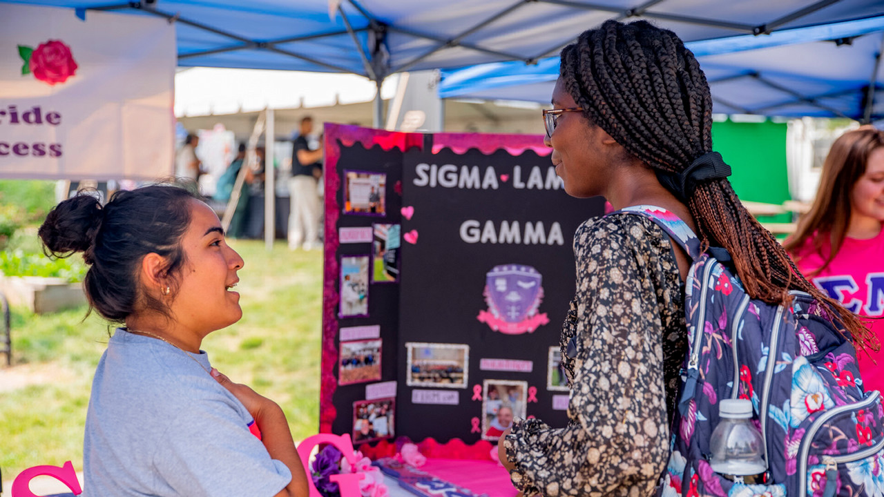 Student tabling during Express Fest