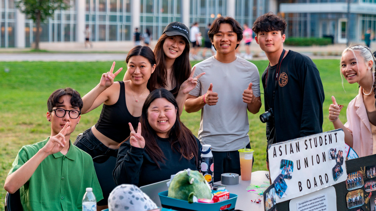 Students gather during RHA Day festivities.