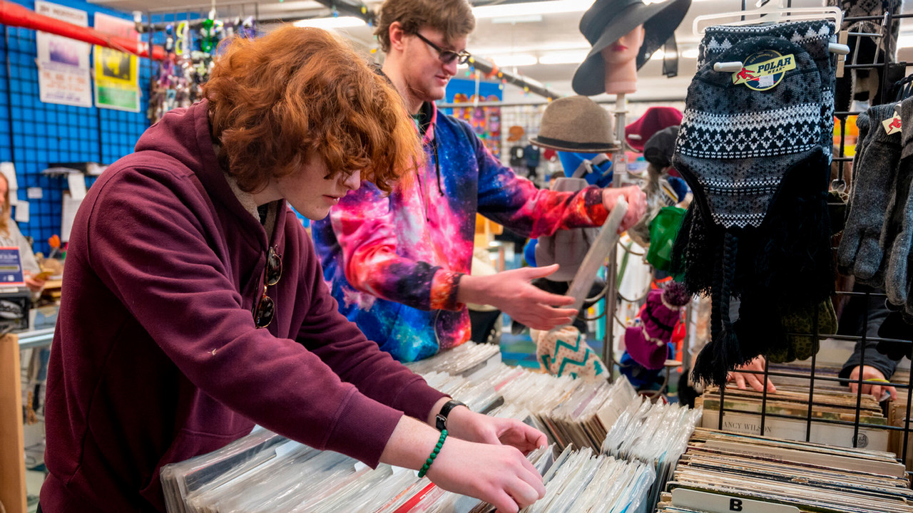 Purdue Vinyl Club crate digging expedition. 