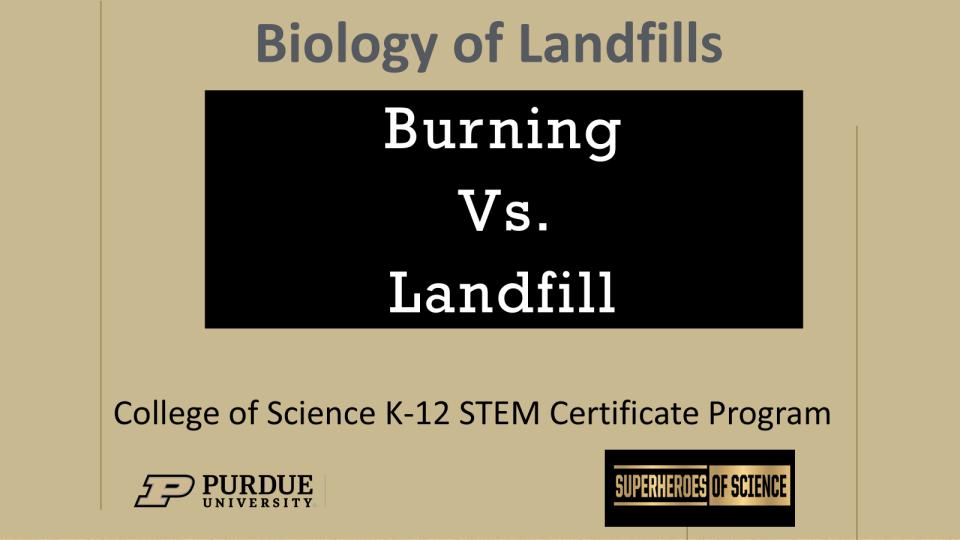 Burning Vs Landfill