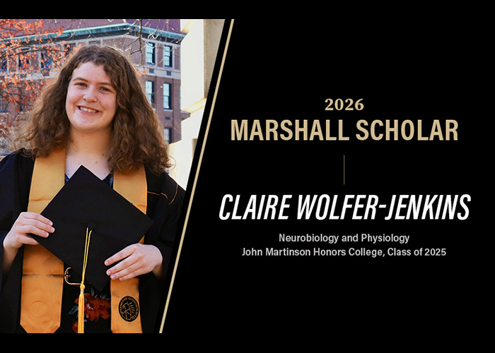 Alumna Claire Wolfer-Jenkins awarded Marshall Scholarship for graduate study in U.K.