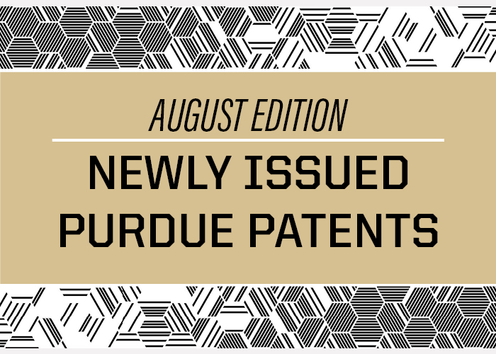 August Edition: Newly issued patents