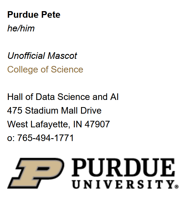 Example of email signature