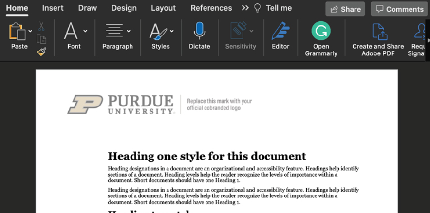 Office templates preview