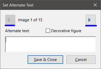 Set alternate text in Acrobat Pro.