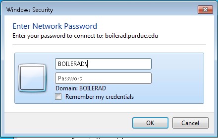 Enter network password