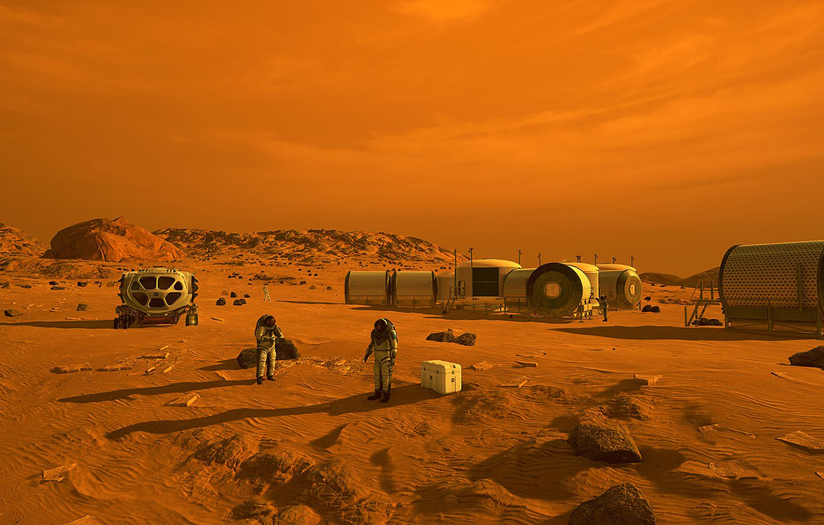 Mars rendering space suits image