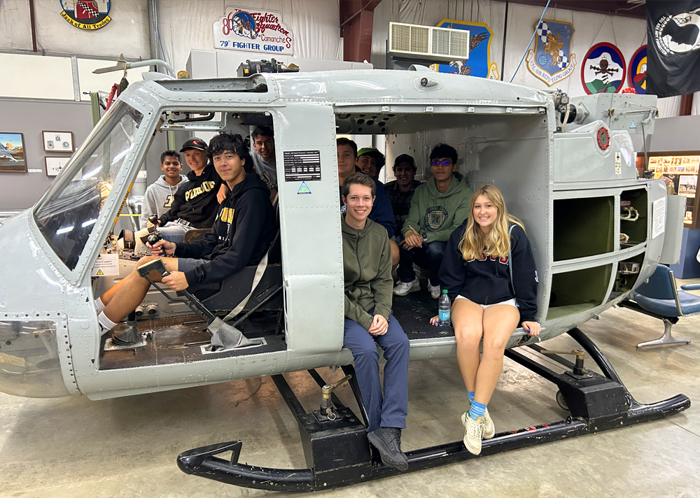Aviation Learning Community in a grounded test plane