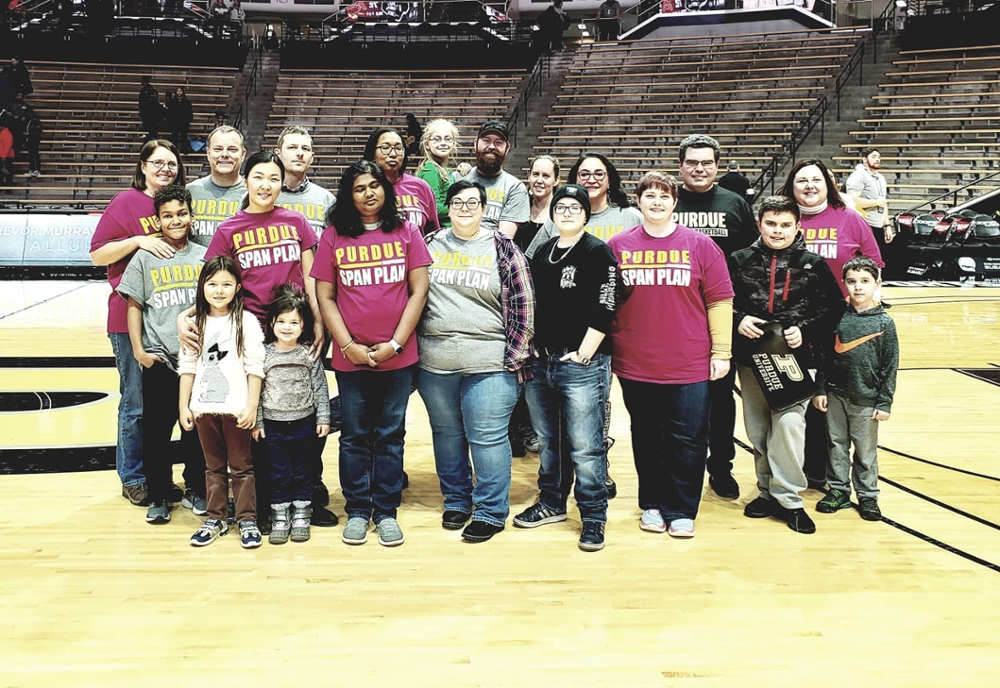 Span Plan students and families at Purdue basketball game 2019