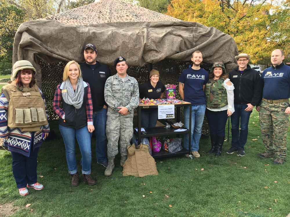 Veteran students and families gather at Purdue football tailgate