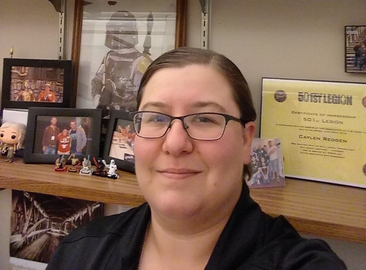 Selfie of Caylen Redden, employee in the Purdue Testing Center.