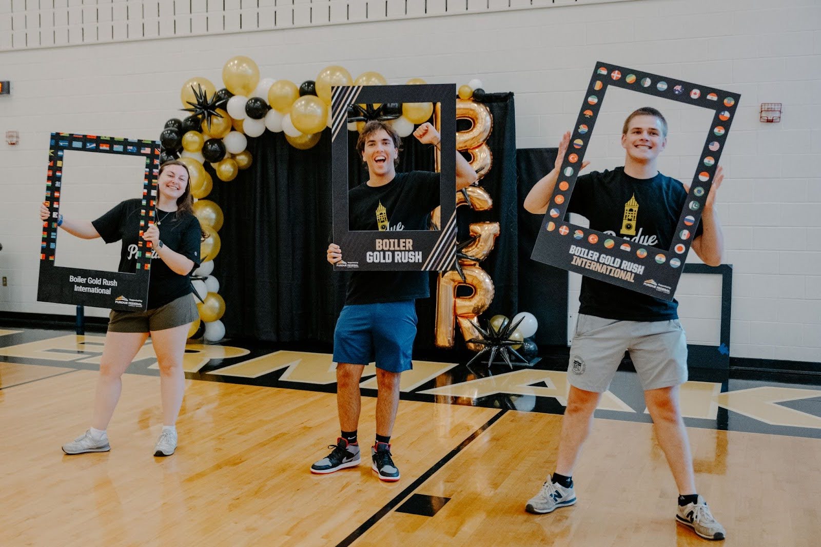 BGR volunteers excitedly welcome new students during check-in.