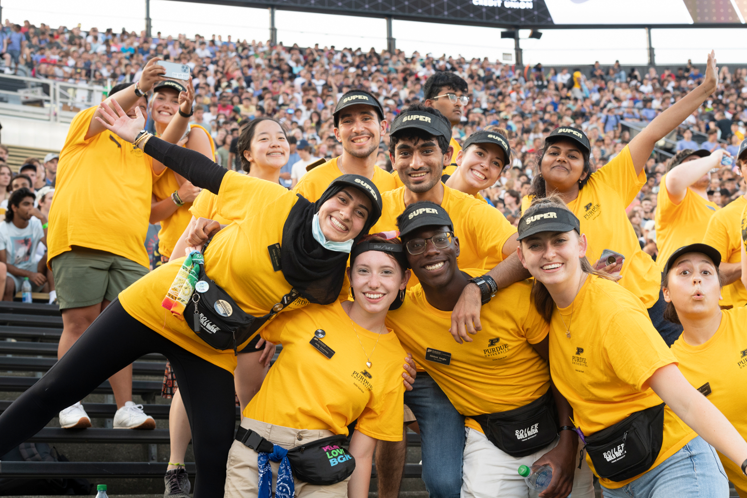 students enjoying BGR kickoff in ross-are