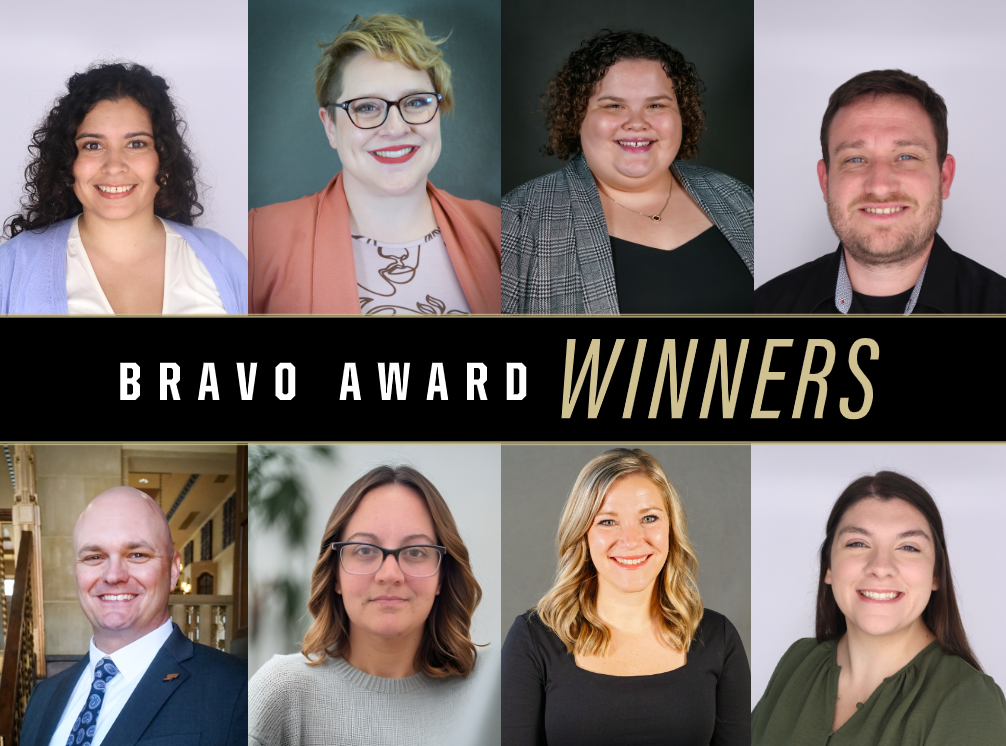 pictured: eight bravo award winners arranged in a collage