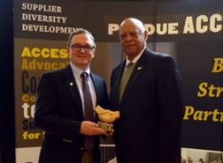 Purdue University's Physical Facilities Department received the Corporate Handshake Award