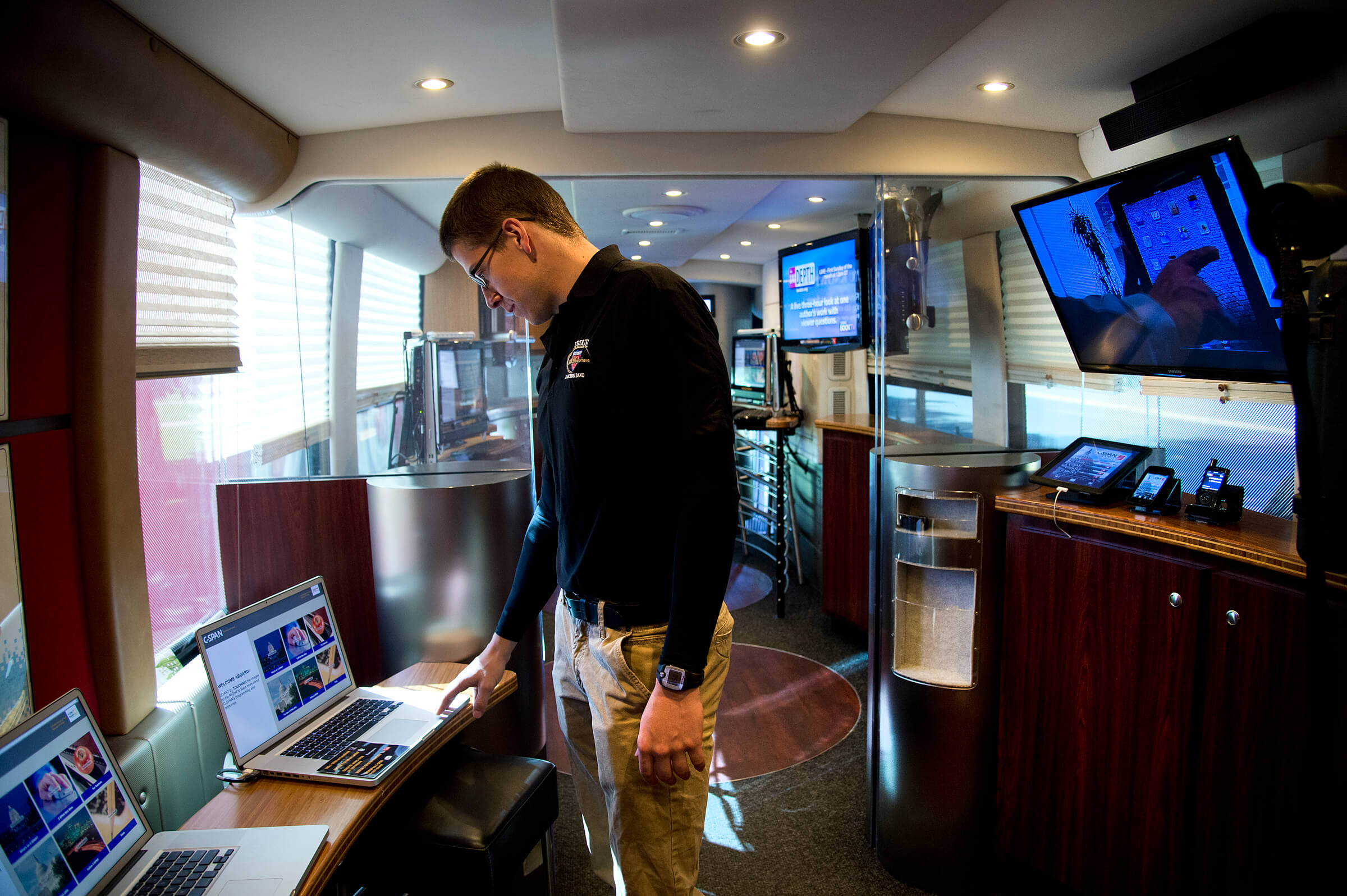CSPAN bus visits Purdue Purdue University
