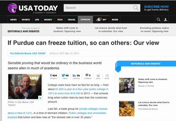 USA Today tuition
