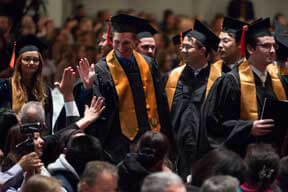 Graduate high-fives
