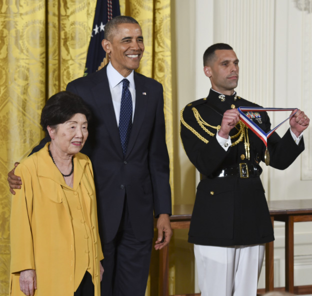 Nancy Ho with President Obama