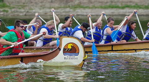 Riverfest canoes