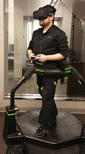 Virtual reality treadmill