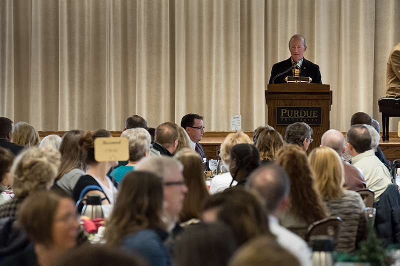 President Daniels at recognition luncheon