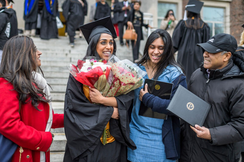 Family celebration at graduation