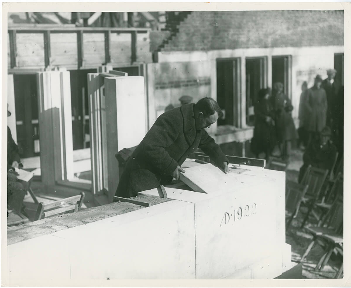 Laying the cornerstone for Purdue Memorial Union