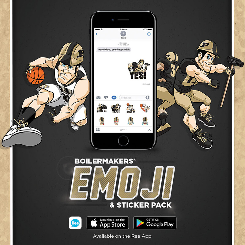 Examples of Purdue emojis
