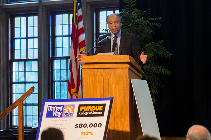 Willie Reed speaking at United Way celebration