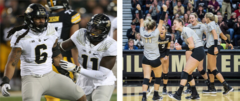 Purdue football, volleyball this week