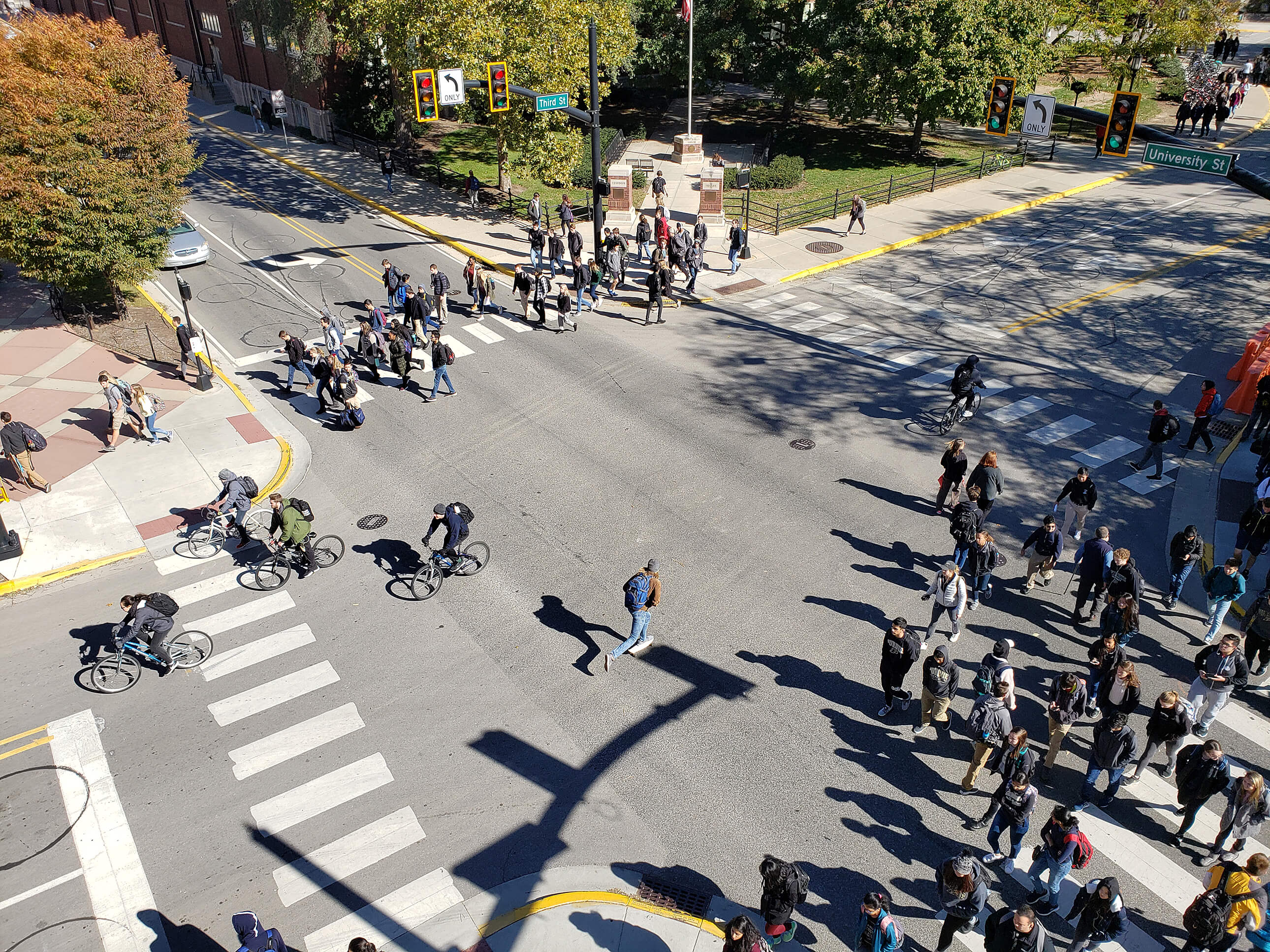 Sharing the road with pedestrians