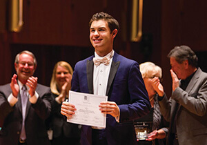 Drew Peterson, piano prize winner