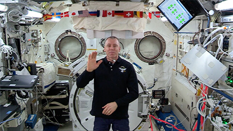 Drew Feustel aboard space station