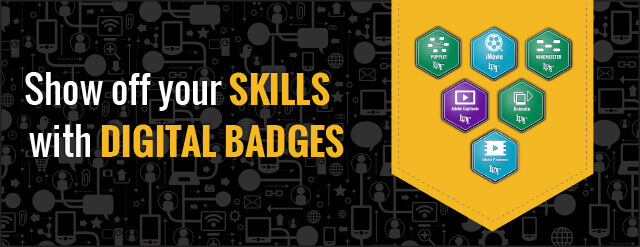 Digital badges illustration