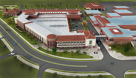 Rendering of the new veterinary medicine hospital