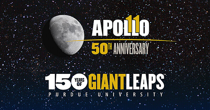 Apollo 11 celebration at Purdue graphic