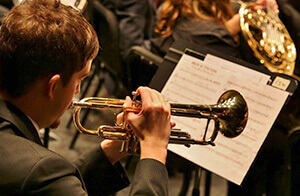 trumpeter from a Purdue band        