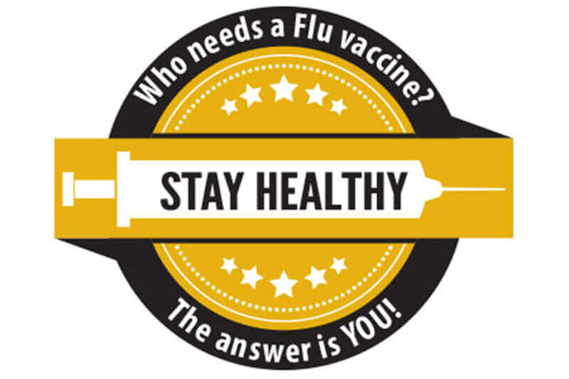 flu vaccine promotional logo