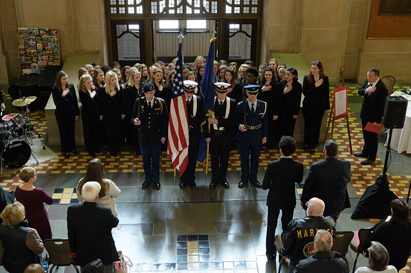 Veterans Day ceremony at Purdue Memorial Union
