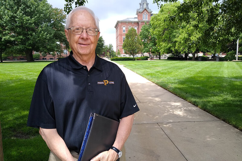 John Sautter on campus