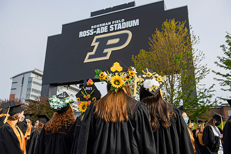 Graduates at Ross-Ade Stadium