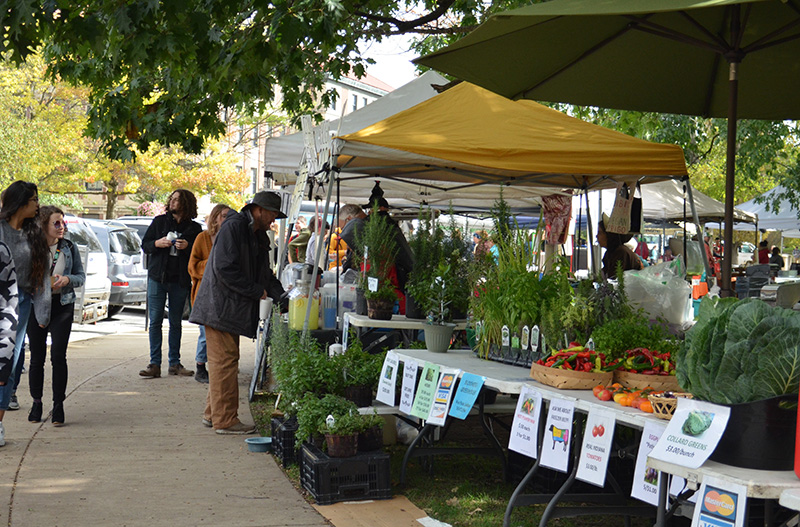 scene from past Farmers Market