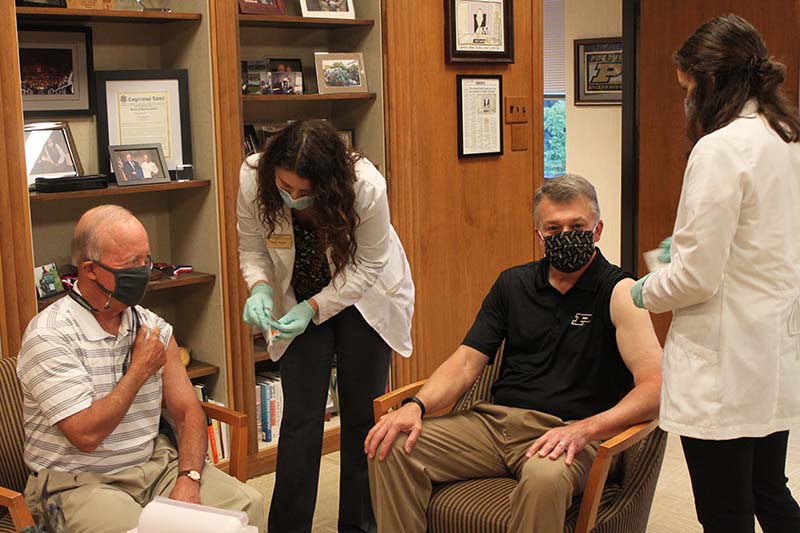 President Mitch Daniels, Provost Jay Akridge