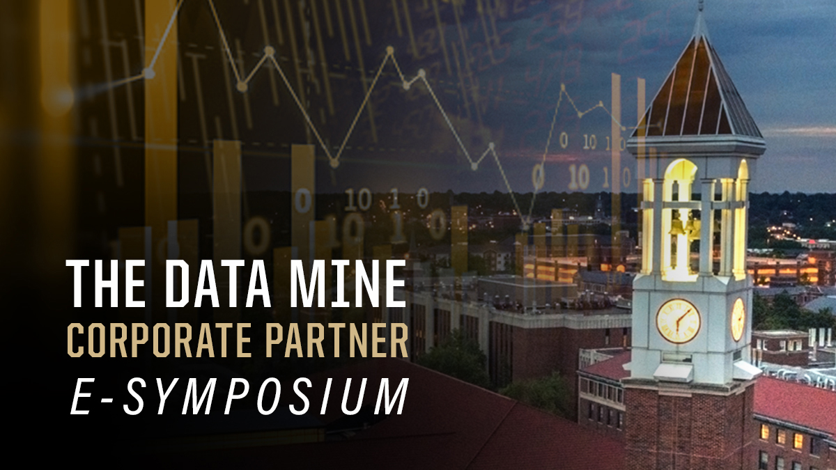 The Data Mine Corporate Partner E-Symposium graphic