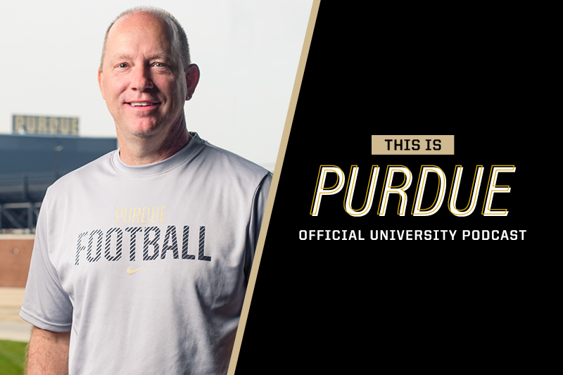 Jeff Brohm in podcast graphic